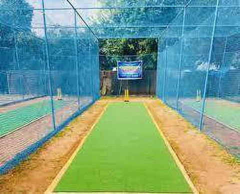 Real football goal and perimeter net installation