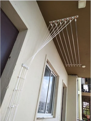 Real compact pulley cloth hanger installation